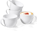 Chulan 22 oz Extra Large Bone China Cereal Mug Set of 4 - Oversize
