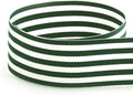 American Made 1.5in Hunter Green & White Monarch Grosgrain Ribbon