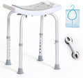 Grab Bar Included! Shower Chair for Elderly - Adjustable Seat, Waterproof Stool