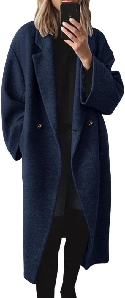Chouyatou Women's Winter Wool Coat for Stylish Cold Weather Wear