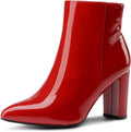 DREAM PAIRS Women's Chunky Heel Ankle Booties Pointed Toe - Stylish 3