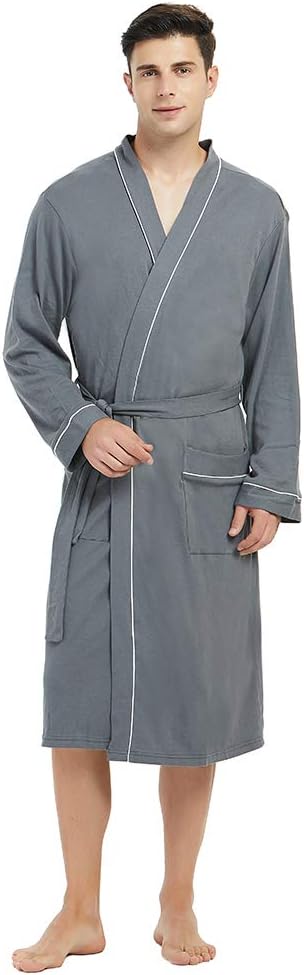 Lightweight Cotton Robe for Men - Soft and Comfortable Bathrobe
