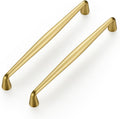 6-1/4 in Brushed Brass Cabinet Handles 20 Pack - Solid Zinc Pulls
