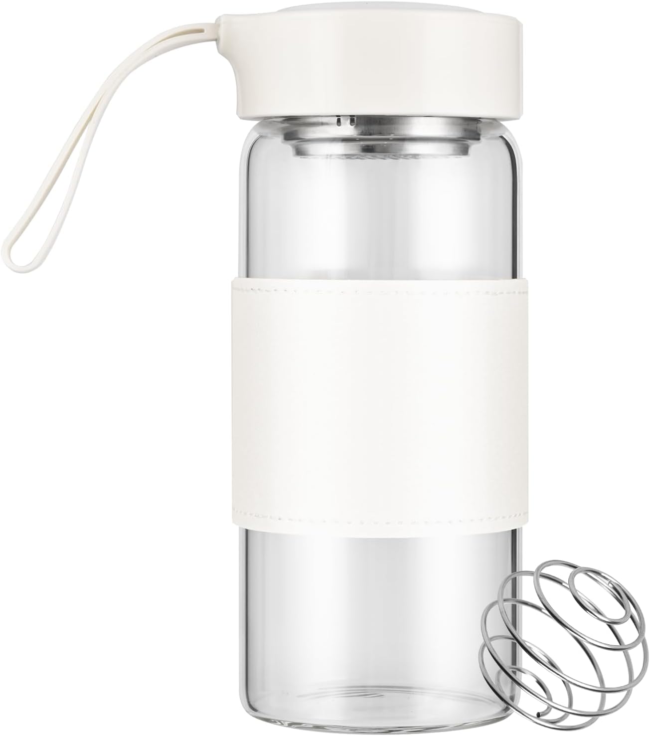 16oz BPA-Free Glass Shaker: Odorless, Easy Clean. Ideal for Fitness