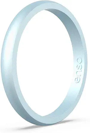 Enso Rings Halo Birthstone Silicone Ring for Comfort and Style