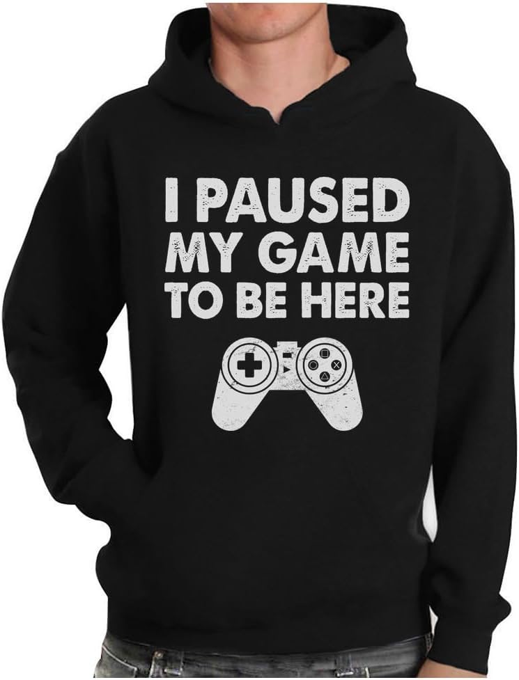 I Paused My Game Gamer Hoodie - Funny Gift for Men