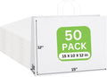 JET PAPER BAGS 15x10x12 Large White Paper Bags with Handles - Durable