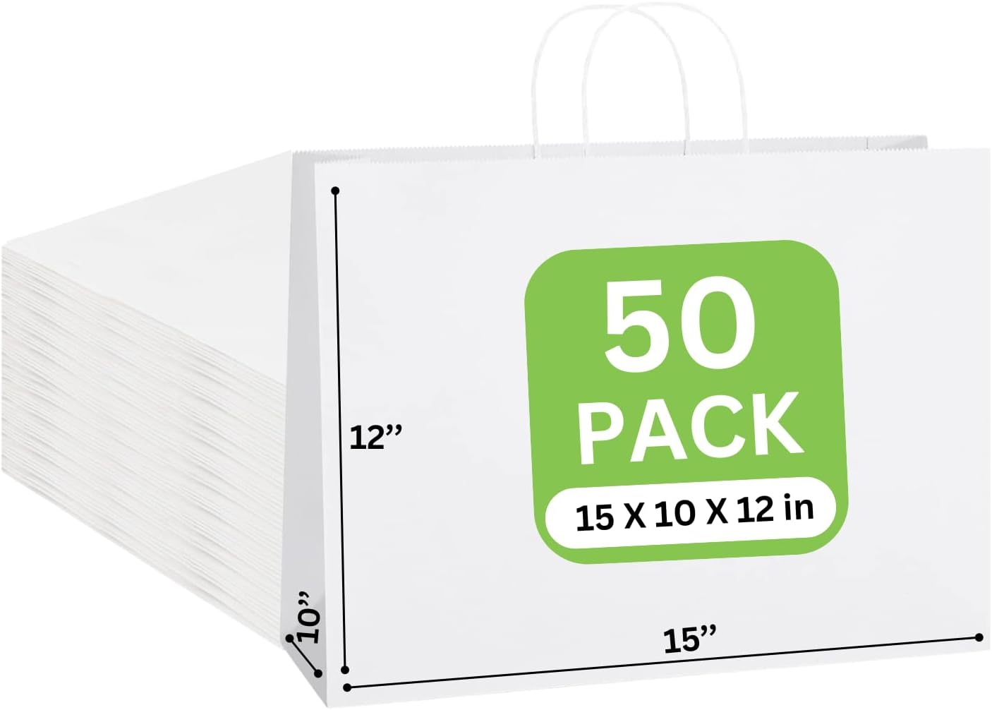 Large White Paper Bags with Handles for All Your Needs