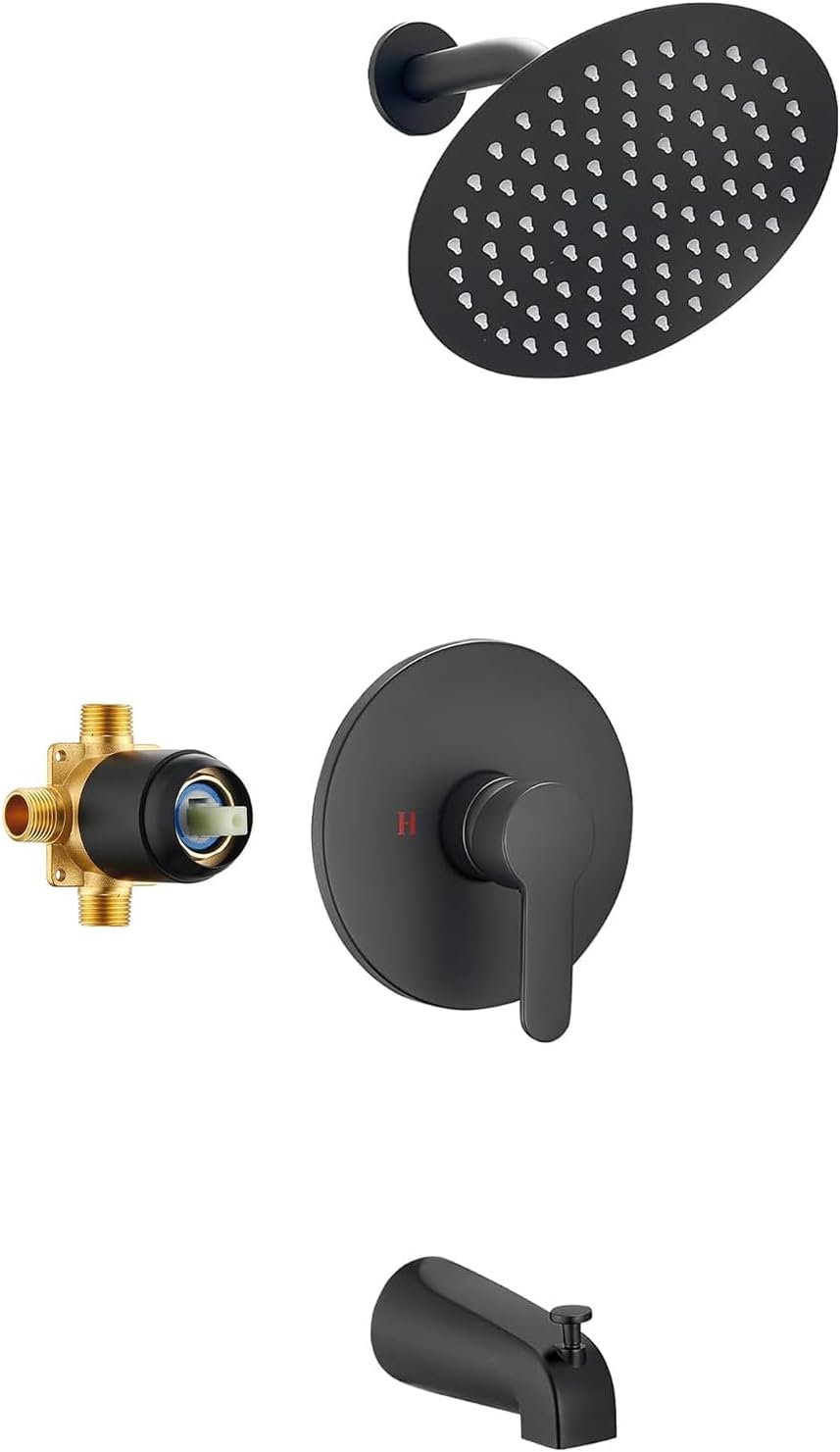 GGStudy Shower Faucet Set Black Tub Shower Faucet Review