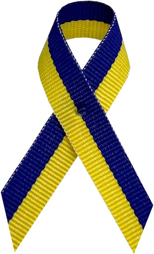 Support USA with 250 Ukraine Yellow & Blue Fabric Ribbons