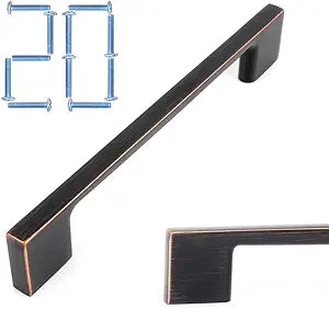 KOOFIZO 20-Pack Wide Foot Cabinet Bar Pulls in Oil Rubbed Bronze