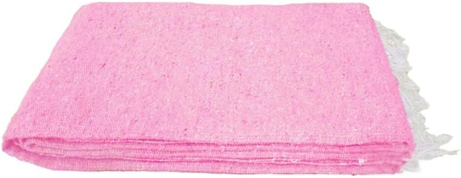 Solid Color Mexican Yoga Blanket for Yoga, Beach, and Camping