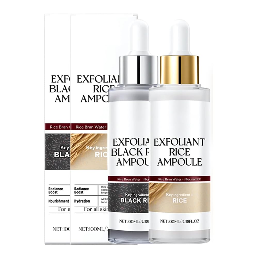 2025 Upgrade Black and White Rice Exfoliant for Radiant Skin