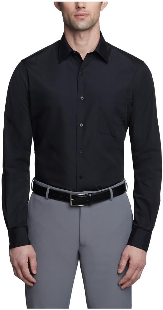 Van Heusen Men's Dress Shirt Fitted Poplin Solid for Style