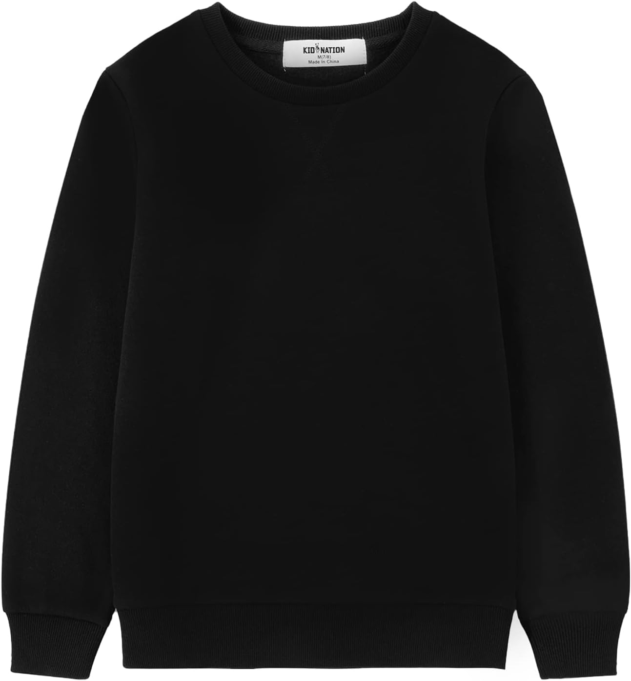 Kid Nation Kids Slouchy Soft Brushed Fleece Crewneck Sweatshirt
