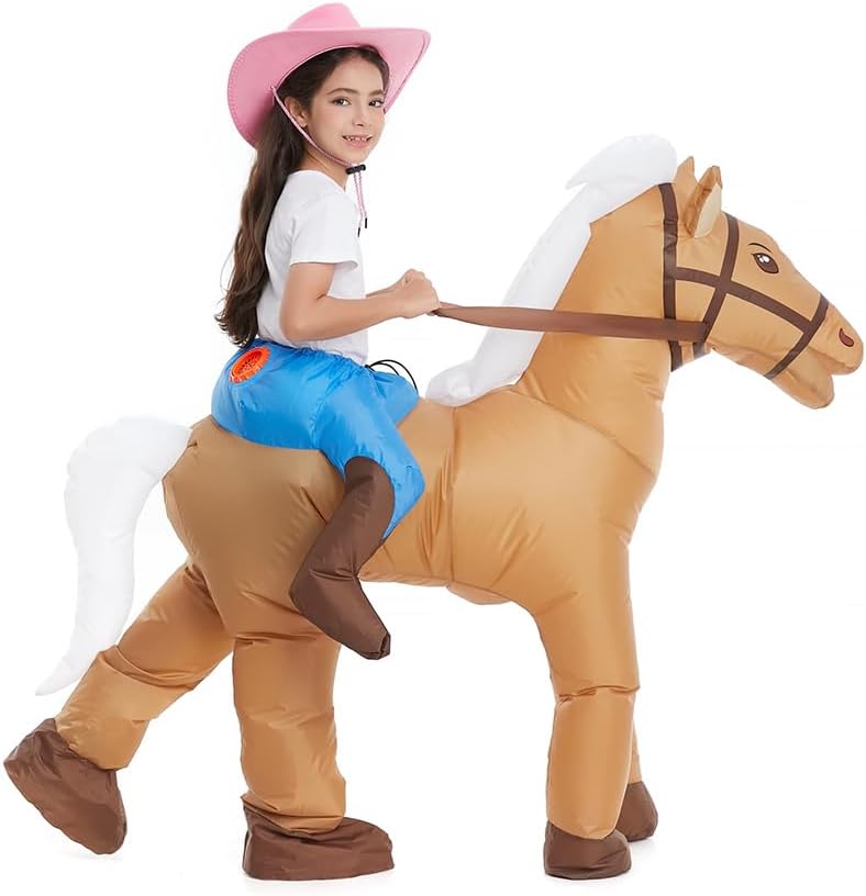 HSCTEK Child Inflatable Horse Ride On Costume Review