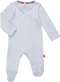 100% Organic Cotton Magnetic Baby Footie Pajamas - Easy Dressing
