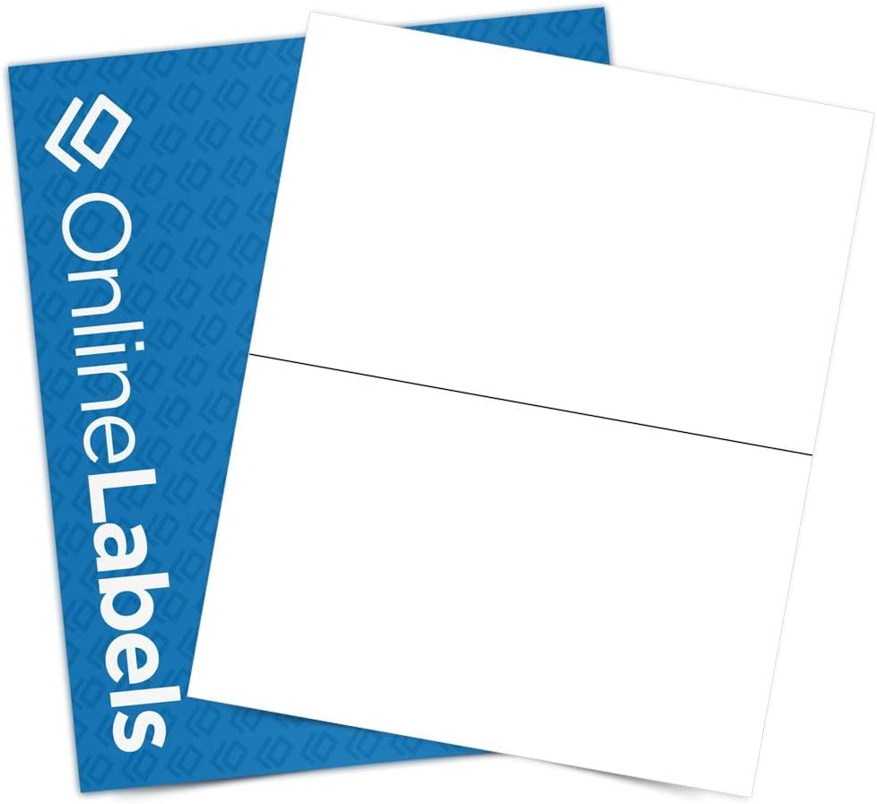 8.5 x 5.5 Half-Sheet Shipping Labels for FBA, FedEx, UPS