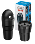 Mini Car Trash Can Cup Holder - Cute Leakproof Car Trash Bin