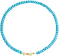 Rainbow Gemstone Beaded Choker Necklace 14k Gold Bow - 18in