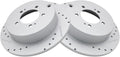 TRQ Rear Performance Brake Rotors Set Compatible with 2009-2015