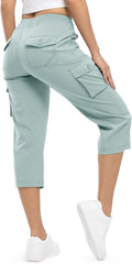Womens Cargo Capris Lightweight Hiking Pants - Quick Dry Comfort Soft