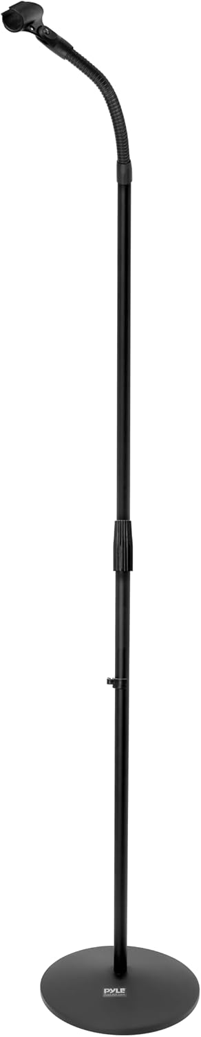 Pyle Universal Microphone Stand with Adjustable Height and Gooseneck