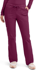 Cherokee Scrub Pants Women Mid Rise Flare Cargo - Comfortable Fit Code
