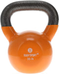 Body Sport Cast Iron Vinyl Coated Kettlebell - Durable Home Gym Weight