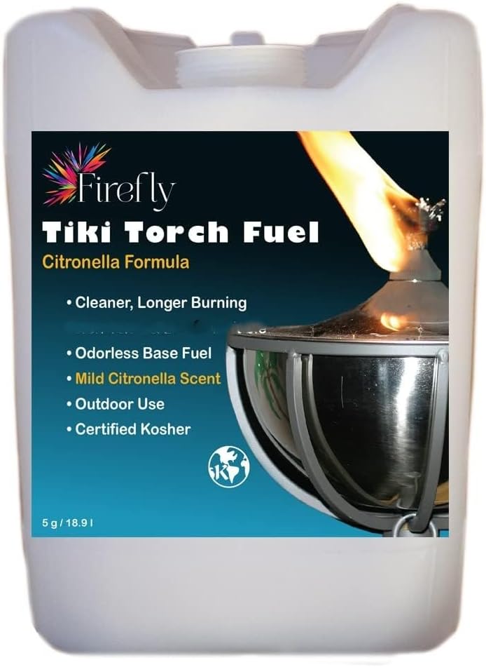 Firefly Tiki Torch Fuel for Clean-Burning Outdoor Use