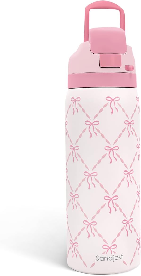 Coquette Bow Insulated Stainless Steel Water Bottle for Sports