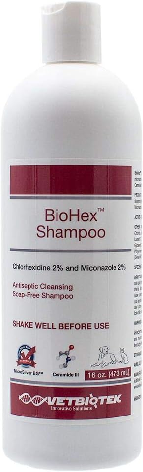 BioHex Chlorhexidine Shampoo for Skin Infections in Pets