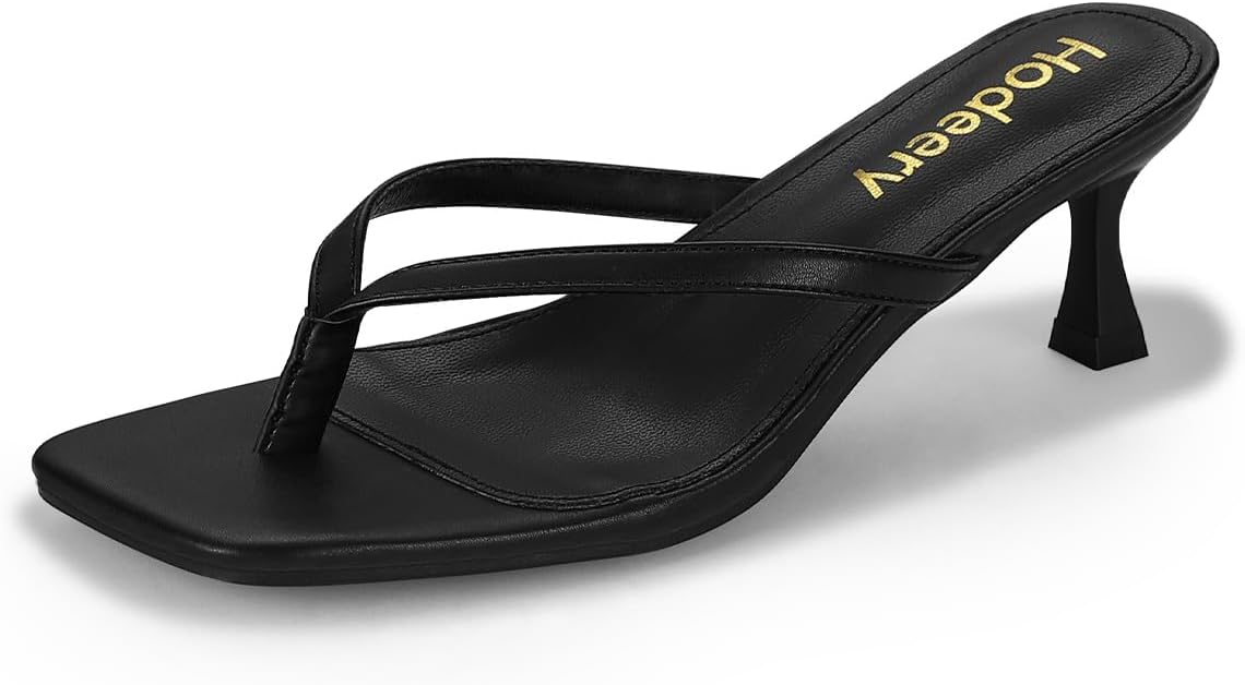 Women's Kitten Heels Thong Sandals for Casual Dressy Looks
