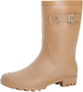 Mid Calf Rain Boots for Women - Waterproof Comfortable Insole