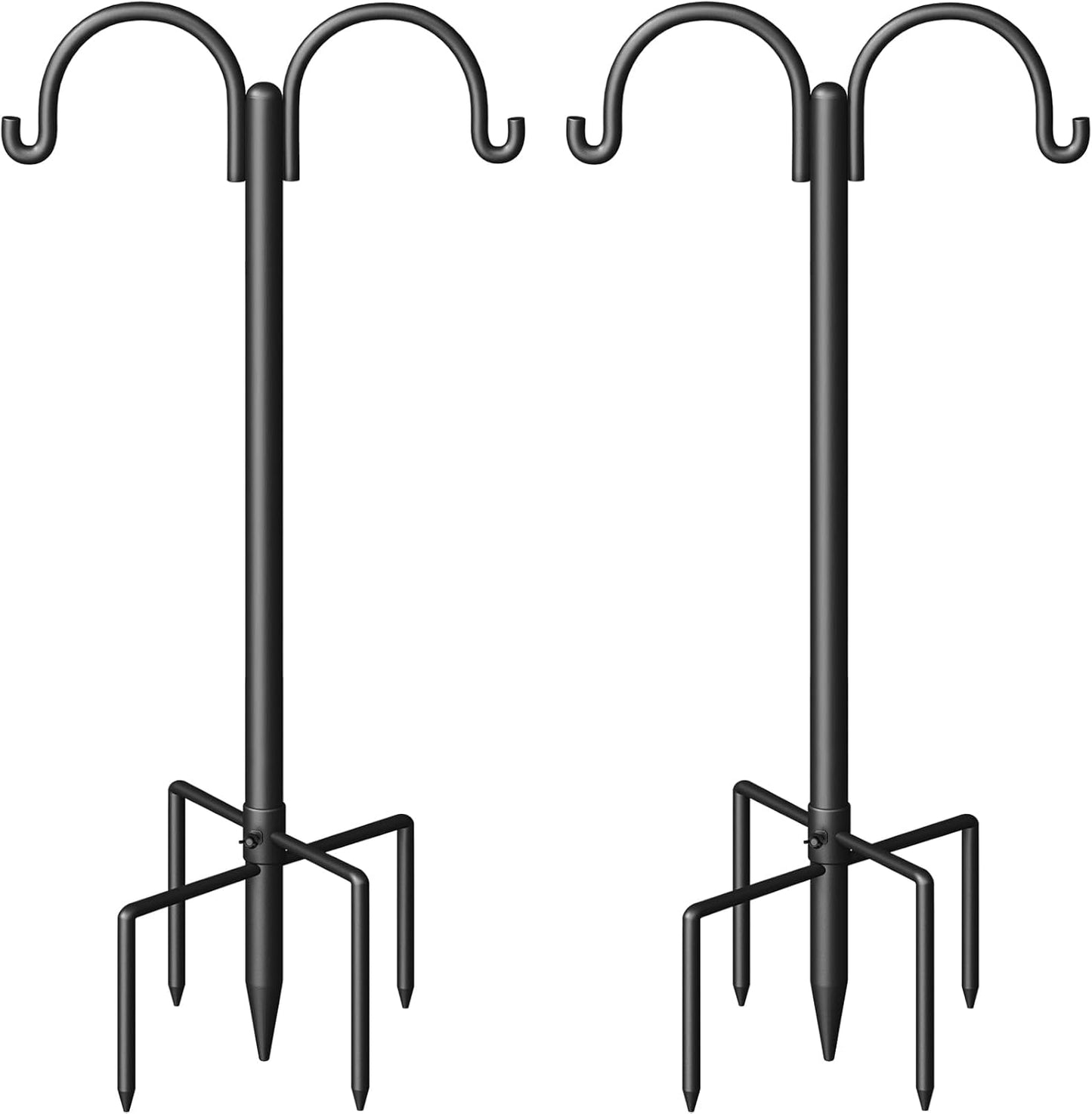 Double Shepherds Hooks for Outdoor Bird Feeders and Decor