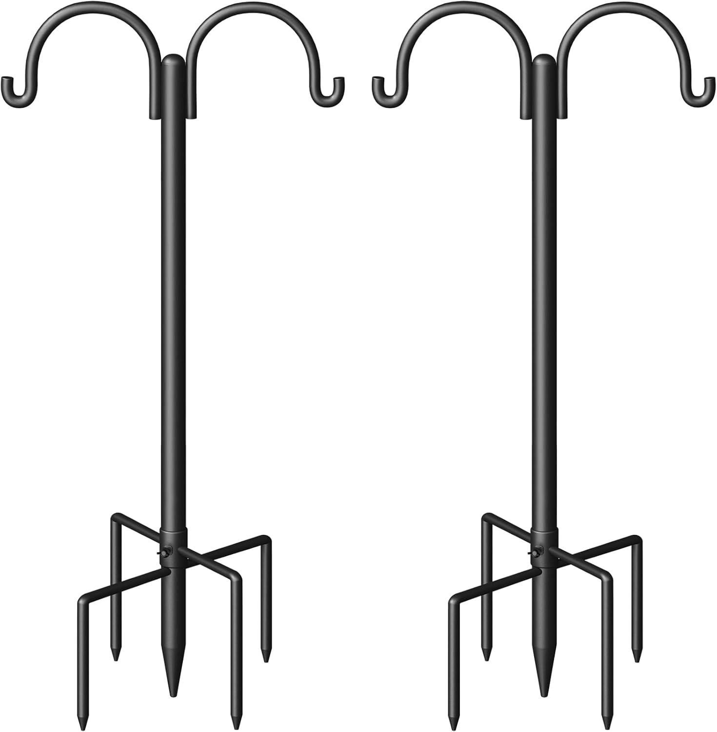 Double Shepherds Hooks for Outdoor Bird Feeders and Decor