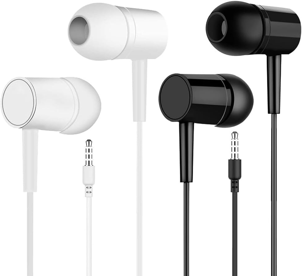 Kaourso 3.5mm Wired Earbuds Duo for Crystal-Clear Calls