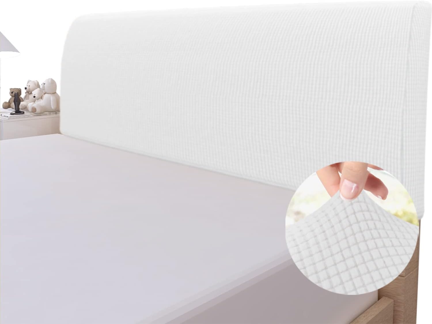 Easy-Going Stretch Bed Headboard Slipcover for King Size Beds