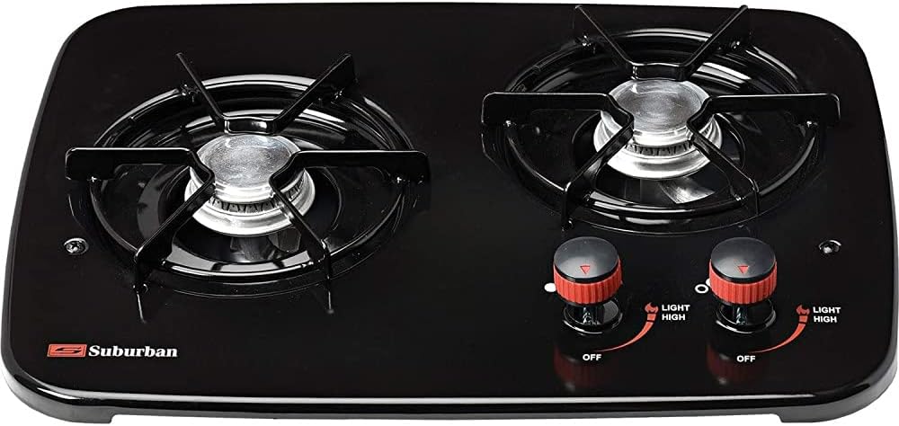 Suburban 3071ABK Cooktop 2 Burner Black for Efficient Cooking