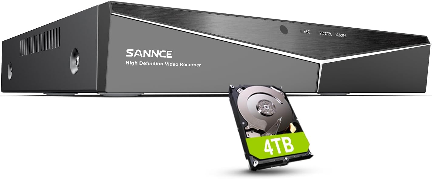 16 Channel Security CCTV DVR with 4TB Hard Drive for 24/7 Monitoring