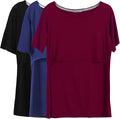 Smallshow Women's Maternity Nursing Tops Short Sleeve - Easy Care Fit