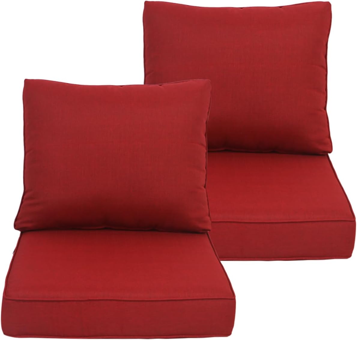 Deep Seat Patio Cushions Set of 2 for Outdoor and Indoor Use