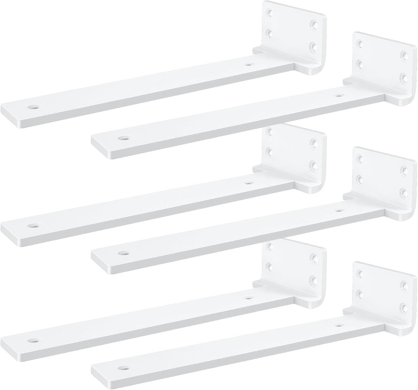 Heavy Duty Shelf Brackets for Floating Shelves - 12 inch Pack