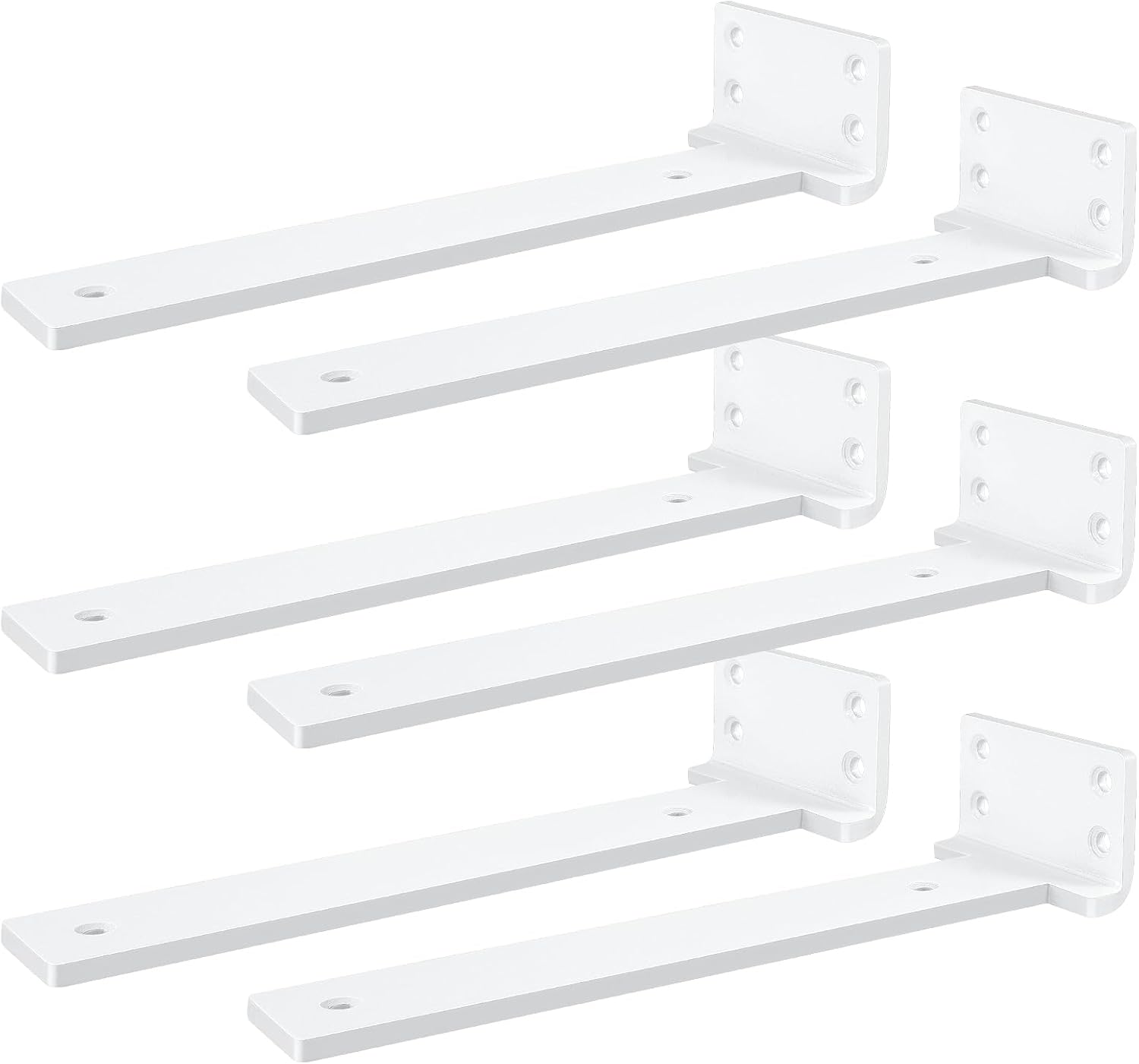 Heavy Duty Shelf Brackets for Floating Shelves - 12 inch Pack