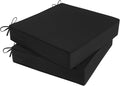 Outdoor Chair Cushions Set of 2 24x24x4 in - Waterproof, Thick Support