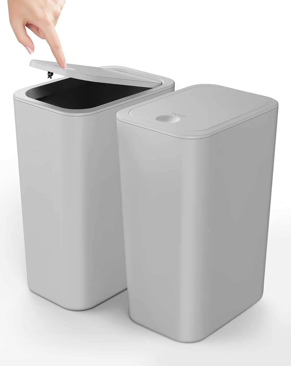 Cesun 2 Pack Bathroom Trash Can with Press Top Lid for Home