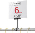 Aluminum Alloy Sign Holder Clamp Black 6 Pack - 8.5 x 11 in Acrylic