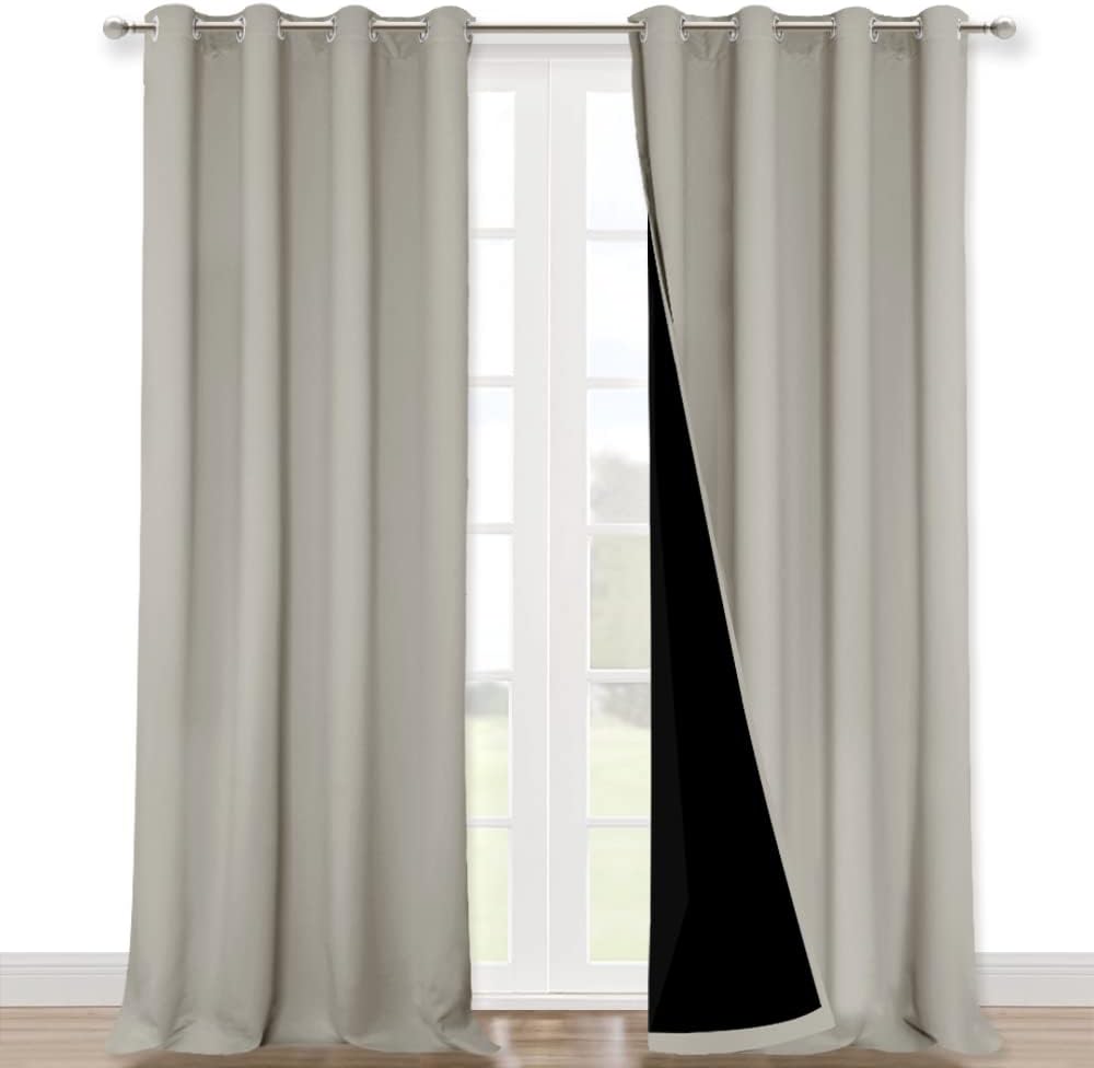NICETOWN 100% Blackout Blinds for Large Patio Sliding Door