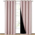 Blackout Window Curtain Panels 84in Long Blush Pink - Thermal