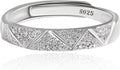 Sterling Silver Couple Ring Set Adjustable for Men and Women